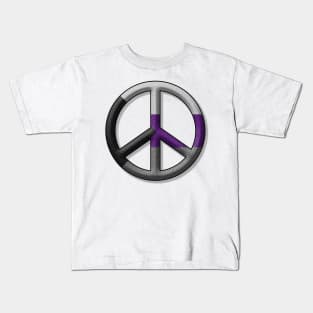 Peace Pride design in Demisexual pride flag colors Kids T-Shirt